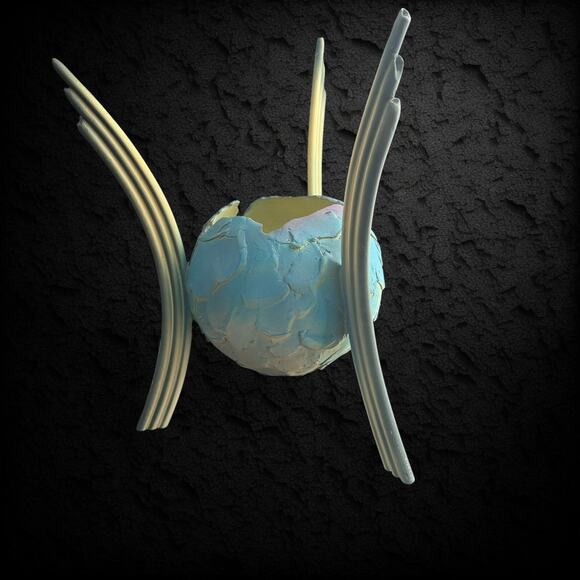 Rare *EARLY* Judi & Ron Lederer Planetary Sculpture Vtg Pottery Art Decor MCM - Picture 10 of 16